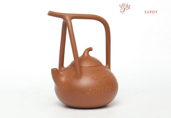 紫砂壶图片：匏瓜提梁 300CC - 宜兴紫砂壶网