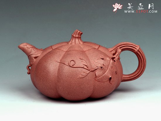 紫砂壶图片：南瓜壶 - 宜兴紫砂壶网
