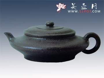 紫砂壶图片：书扁壶 - 宜兴紫砂壶网