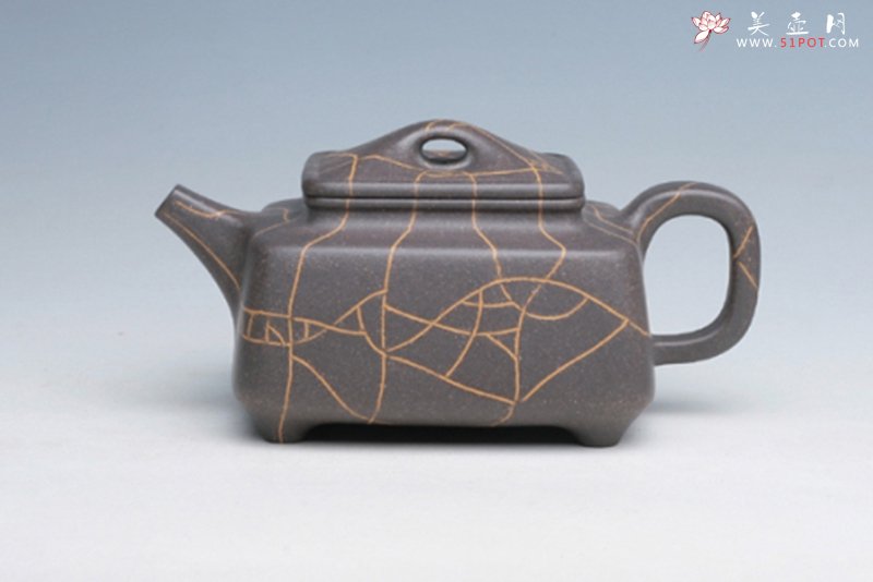 紫砂壶图片：牛盖四方 - 宜兴紫砂壶网