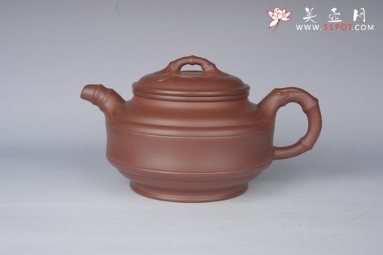 紫砂壶图片：双线竹鼓 - 宜兴紫砂壶网