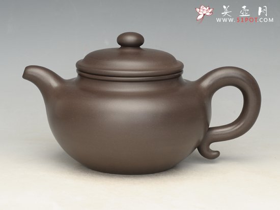 紫砂壶图片：大仿鼓  泥料：紫泥 容量：800cc - 宜兴紫砂壶网