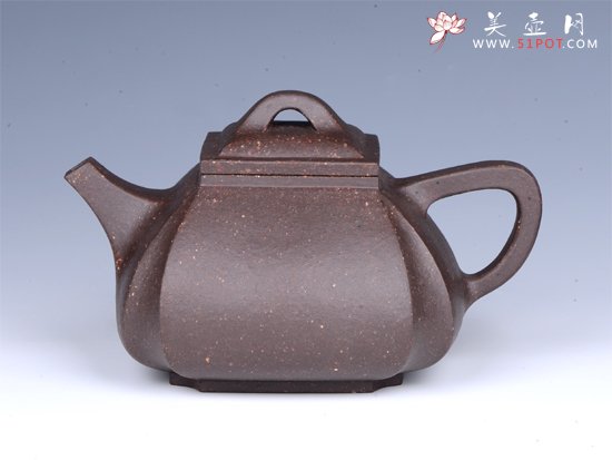 紫砂壶图片：抽角石瓢 - 宜兴紫砂壶网