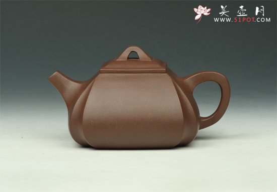 紫砂壶图片：抽角石瓢 - 宜兴紫砂壶网