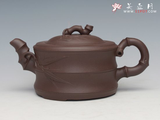 紫砂壶图片：可心竹段壶（程艳 ... - 宜兴紫砂壶网