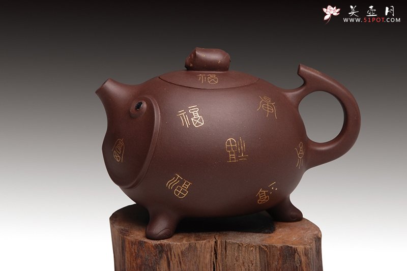紫砂壶图片：金猪兆丰 - 宜兴紫砂壶网