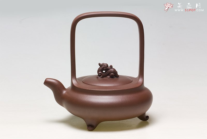 紫砂壶图片：明式提梁壶 - 宜兴紫砂壶网