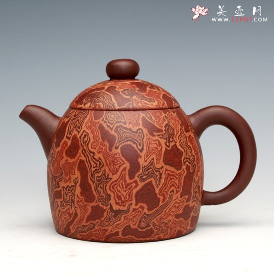 紫砂壶图片：绞泥秦权 - 宜兴紫砂壶网