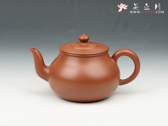 紫砂壶图片：秀水壶 280cc 原矿朱泥 - 宜兴紫砂壶网