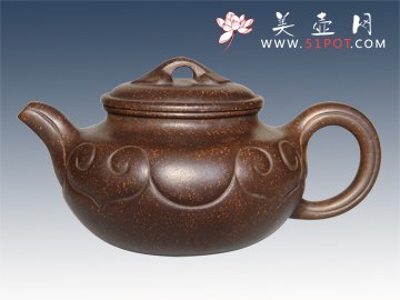 紫砂壶图片：仿古如意 - 宜兴紫砂壶网