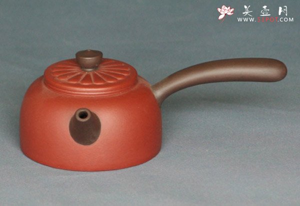 紫砂壶图片：横把小菊花 - 宜兴紫砂壶网