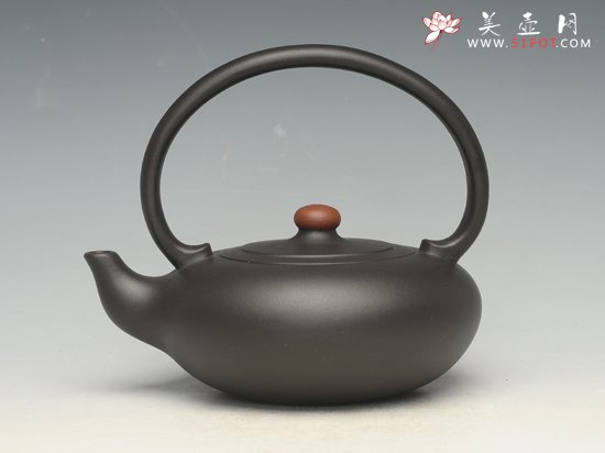 紫砂壶图片：一粒珠提梁 - 宜兴紫砂壶网