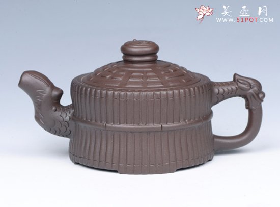 紫砂壶图片：龙头一捆竹 - 宜兴紫砂壶网