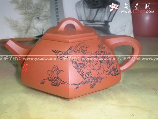 紫砂壶图片：六方石瓢 - 宜兴紫砂壶网