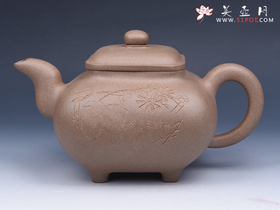 紫砂壶图片：四方传炉 - 宜兴紫砂壶网