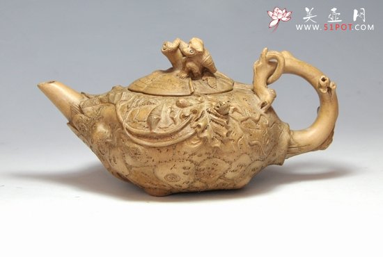 紫砂壶图片：金猴供春 - 宜兴紫砂壶网