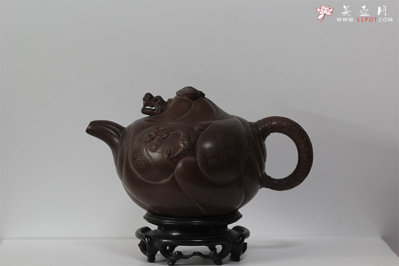 紫砂壶图片：施福生（1922-1999）鱼化龙 - 宜兴紫砂壶网