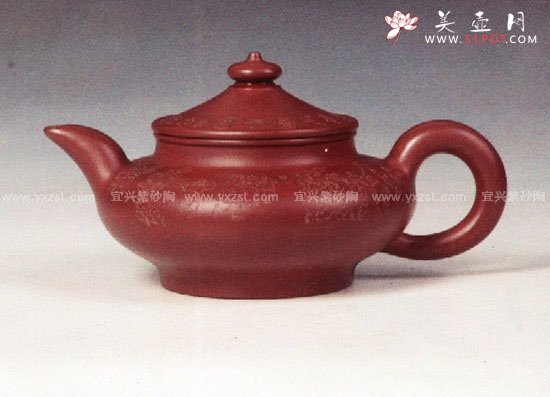 紫砂壶图片：玉扁壶 - 宜兴紫砂壶网