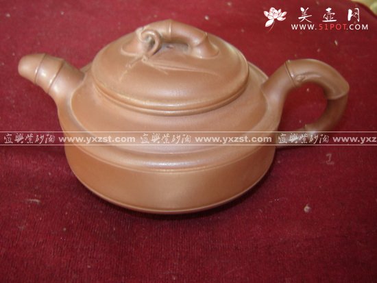 紫砂壶图片：竹鼓300cc - 宜兴紫砂壶网