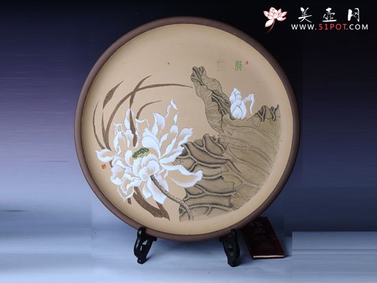 紫砂壶图片：挂盘 - 宜兴紫砂壶网