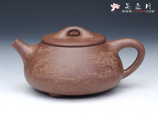 紫砂壶图片：景舟石瓢壶 - 宜兴紫砂壶网