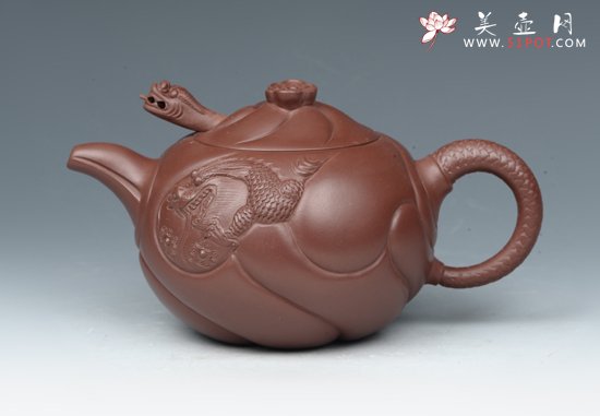 紫砂壶图片：鱼化龙壶 - 宜兴紫砂壶网