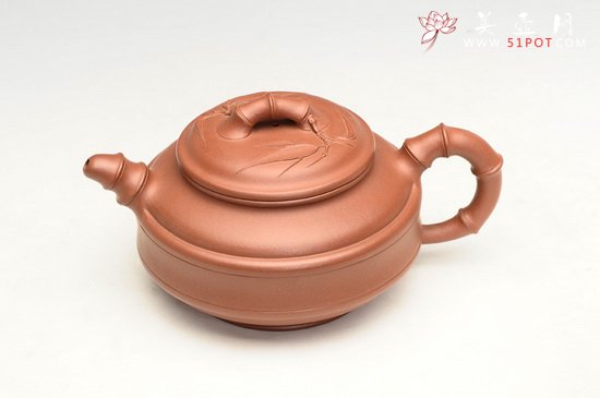 紫砂壶图片：双线竹鼓 - 宜兴紫砂壶网