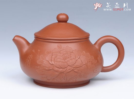 紫砂壶图片：潘壶（国色天香） - 宜兴紫砂壶网