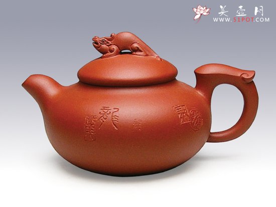 紫砂壶图片：螭龙如意 - 宜兴紫砂壶网