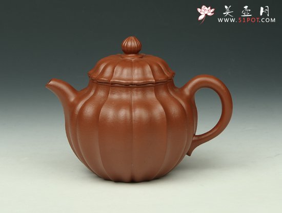 紫砂壶图片：筋纹器秋水 - 宜兴紫砂壶网