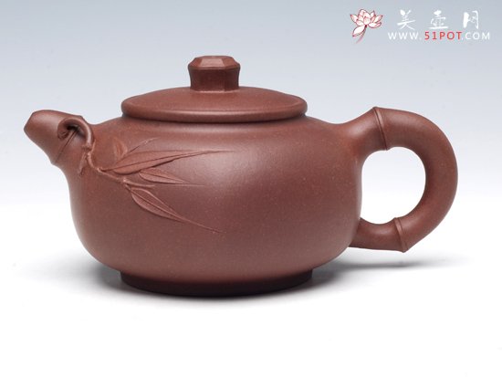 紫砂壶图片：六方竹韵 - 宜兴紫砂壶网