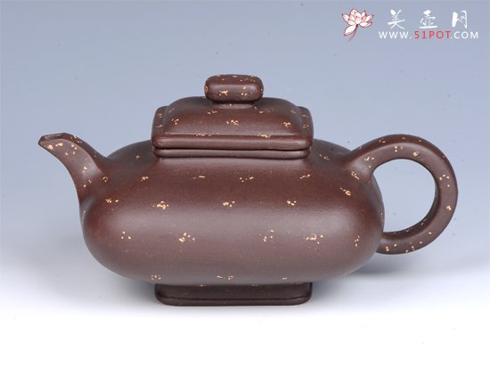 紫砂壶图片：- 点砂四方 - - 宜兴紫砂壶网
