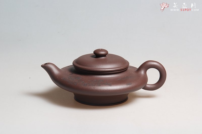 紫砂壶图片：虚扁壶 - 宜兴紫砂壶网