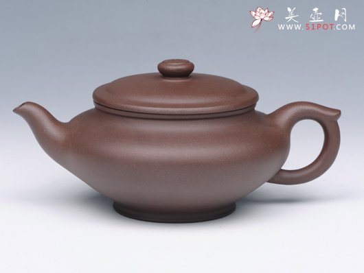 紫砂壶图片：虚扁壶 - 宜兴紫砂壶网