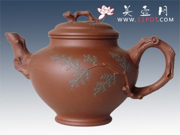 紫砂壶图片：松柏壶 - 宜兴紫砂壶网