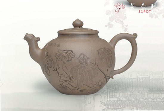 紫砂壶图片：龙凤呈祥 - 宜兴紫砂壶网