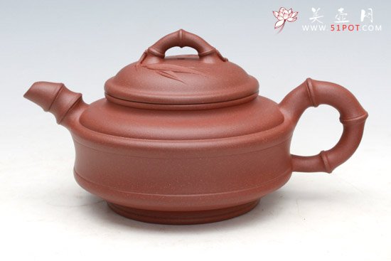 紫砂壶图片：双线竹鼓 - 宜兴紫砂壶网