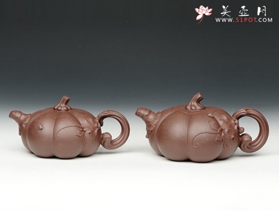 紫砂壶图片：南瓜壶 - 宜兴紫砂壶网