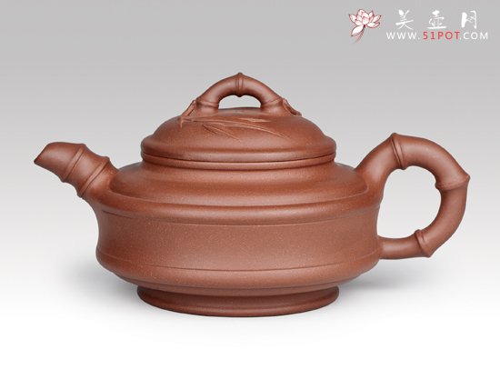 紫砂壶图片：双线竹鼓 - 宜兴紫砂壶网