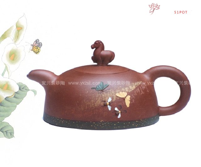 紫砂壶图片：踏花归去马蹄香 - 宜兴紫砂壶网