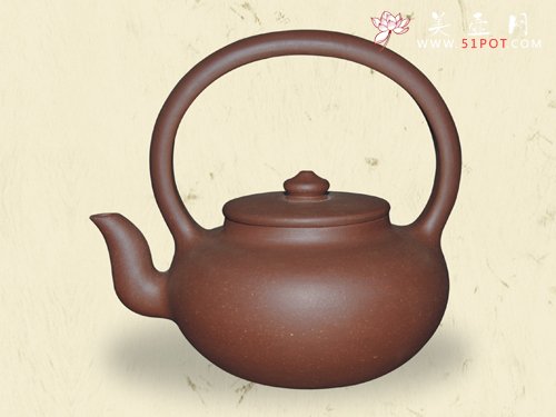 紫砂壶图片：旭茂提梁（全手工制作） - 宜兴紫砂壶网