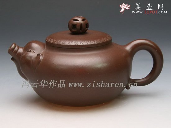 紫砂壶图片：招财福猪 - 宜兴紫砂壶网