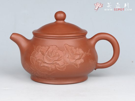 紫砂壶图片：潘壶（全手工） 容量：250cc  泥料：降坡泥 - 宜兴紫砂壶网