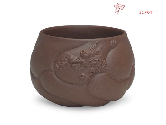 紫砂壶图片：鱼化龙杯 - 宜兴紫砂壶网