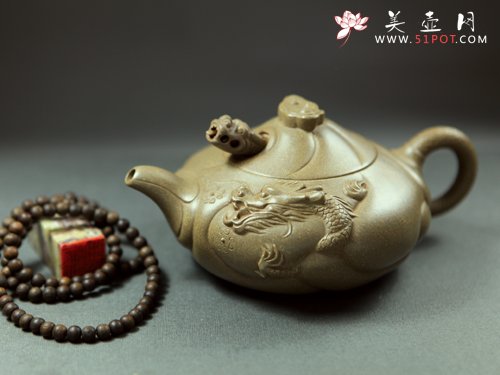 紫砂壶图片：鱼化龙 - 宜兴紫砂壶网