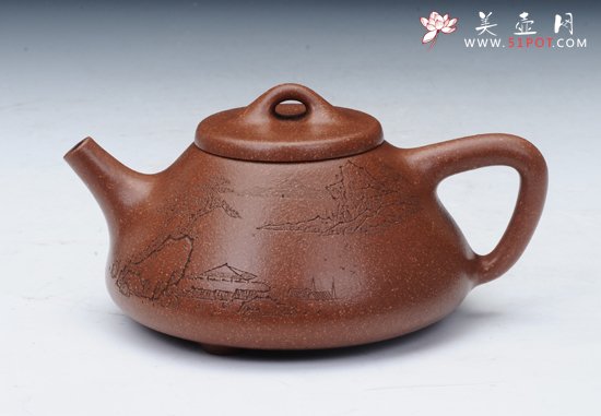 紫砂壶图片：子冶石瓢壶 - 宜兴紫砂壶网