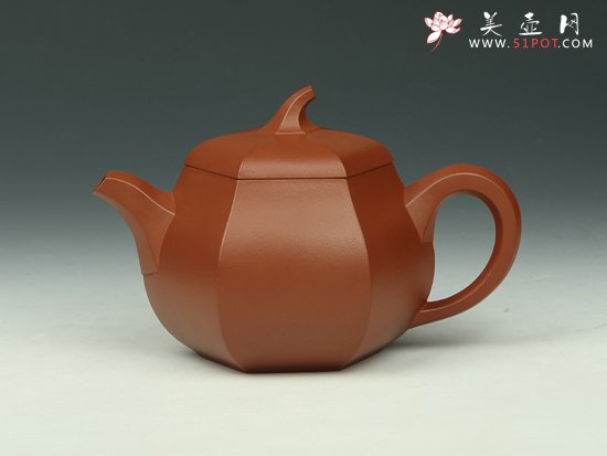 紫砂壶图片：六方茄段 - 宜兴紫砂壶网