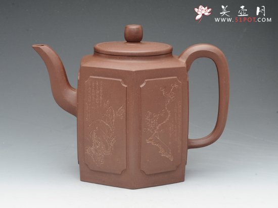 紫砂壶图片：大六方壶 - 宜兴紫砂壶网