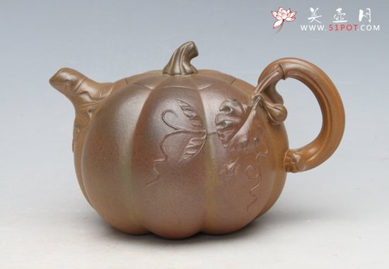 紫砂壶图片：南瓜壶350CC - 宜兴紫砂壶网