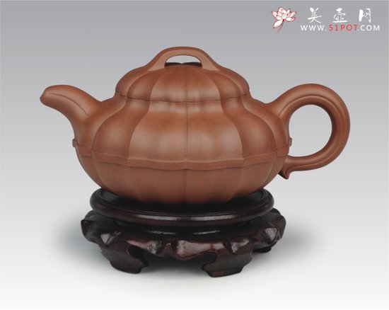 紫砂壶图片：线圆菱花 - 宜兴紫砂壶网